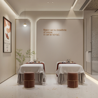  SPA护理房 美容院su模型 