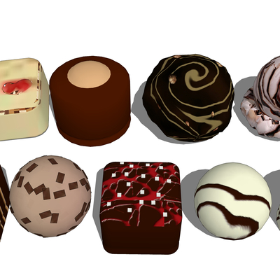  巧克力 糖果甜点su模型 