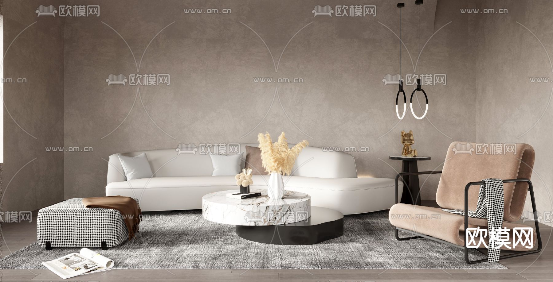 组合沙发3d模型下载