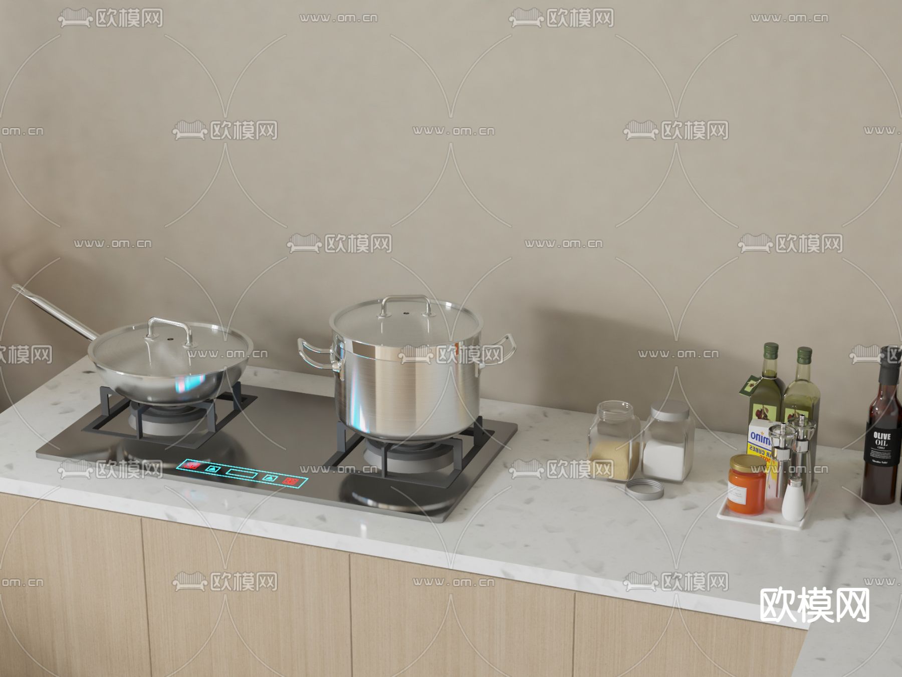燃气灶3d模型下载