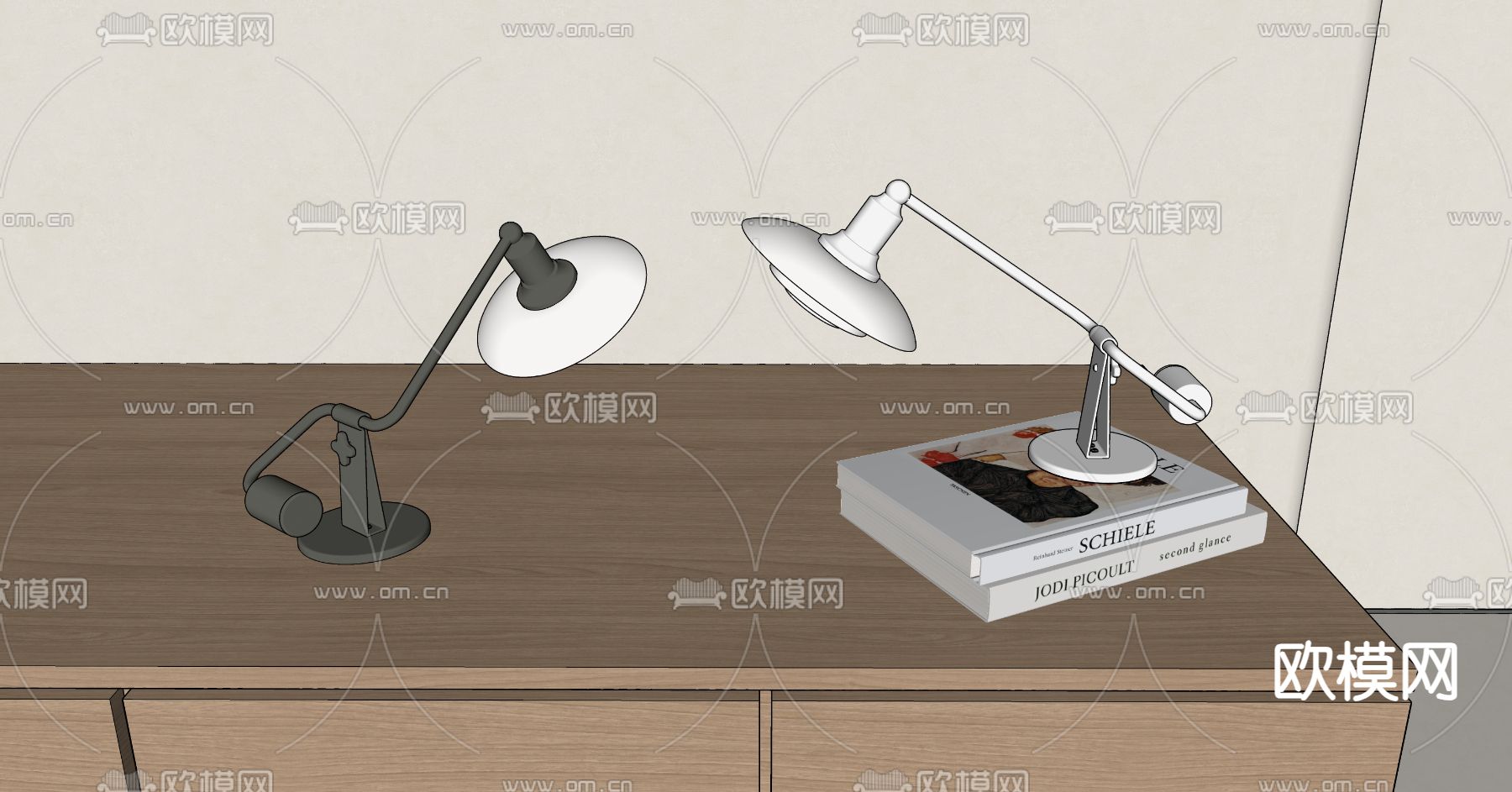台灯su模型下载（渲染图2）