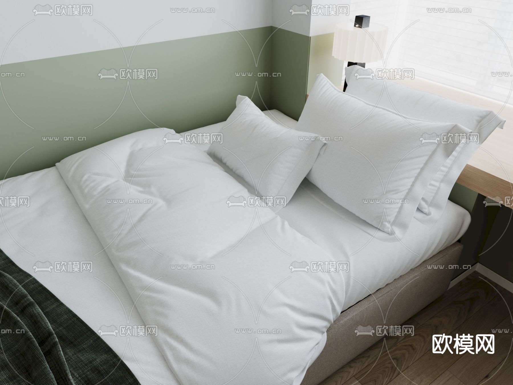 榻榻米卧室 次卧3d模型下载（渲染图3）