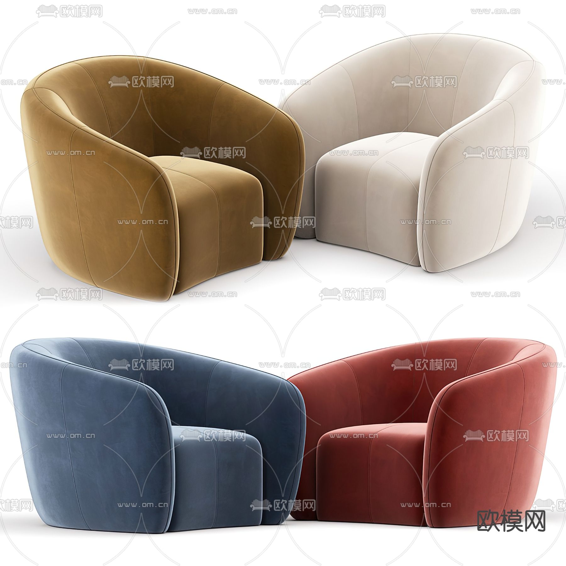 Bonaldo 单人沙发3d模型下载