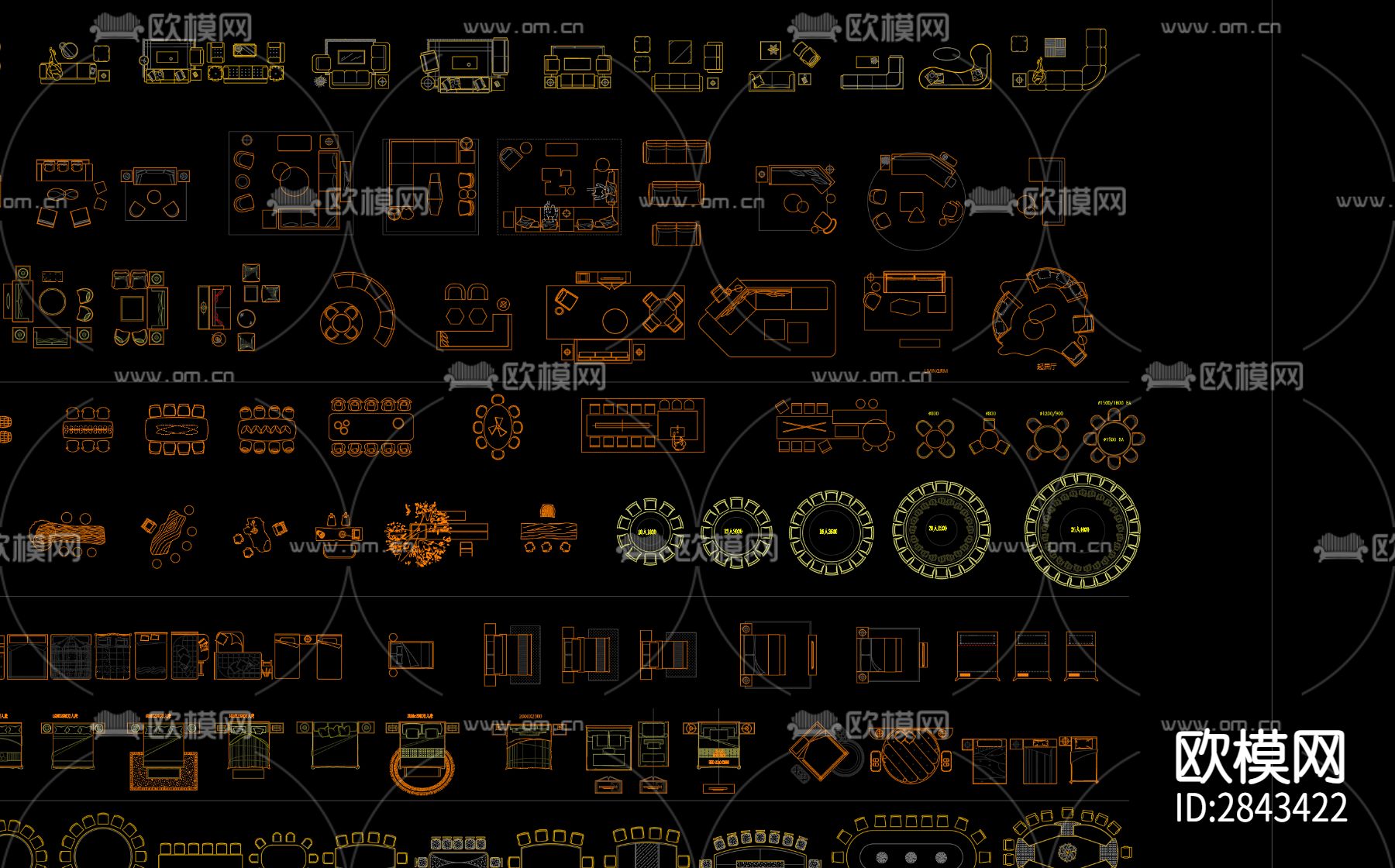 2023设计工作室CAD图库下载（渲染图2）