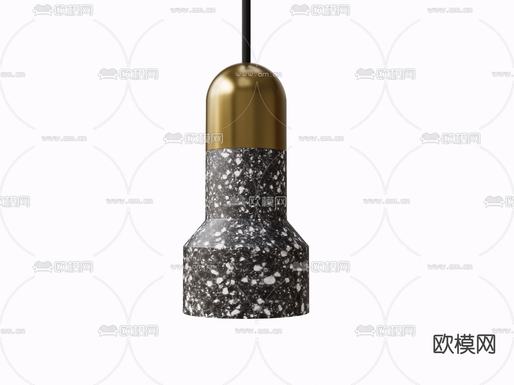现代床头吊灯su模型下载（渲染图1）