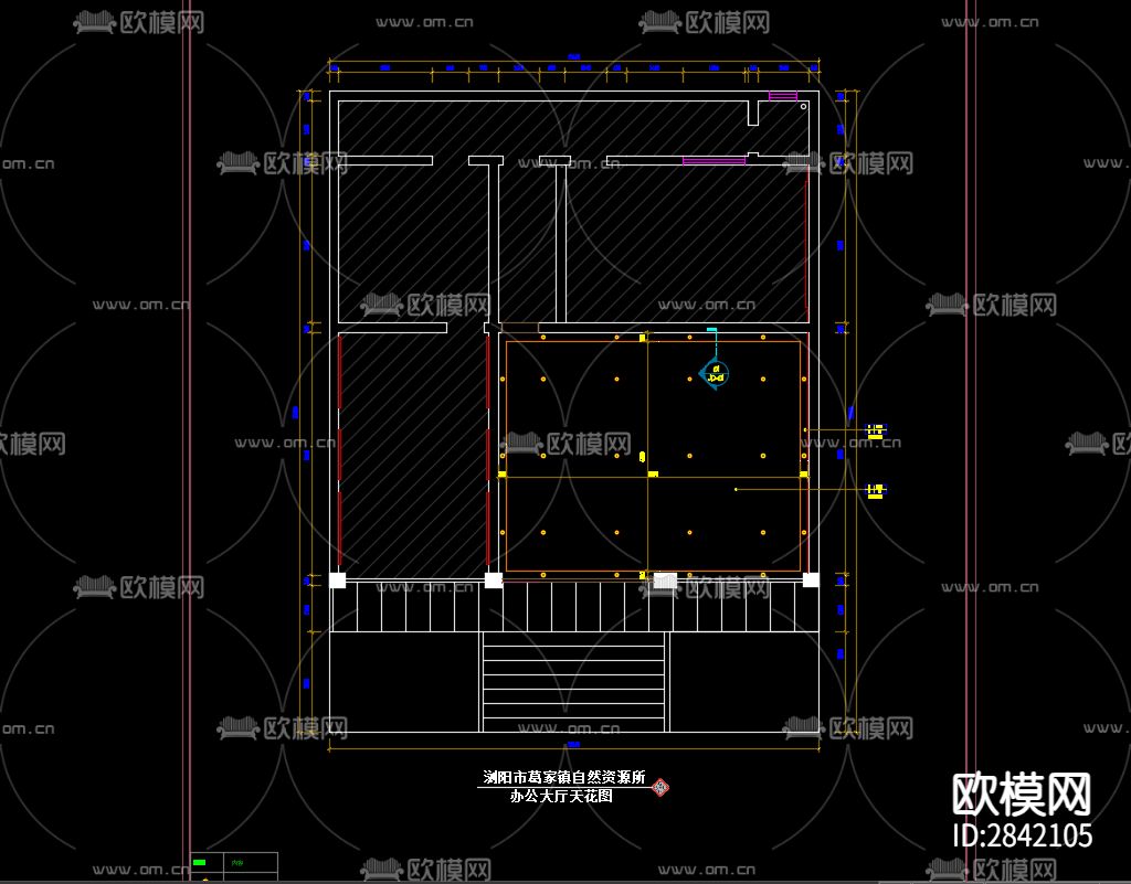 自然资源所CAD施工图下载（渲染图5）