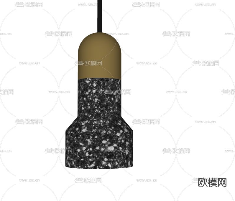 现代床头吊灯su模型下载（渲染图2）