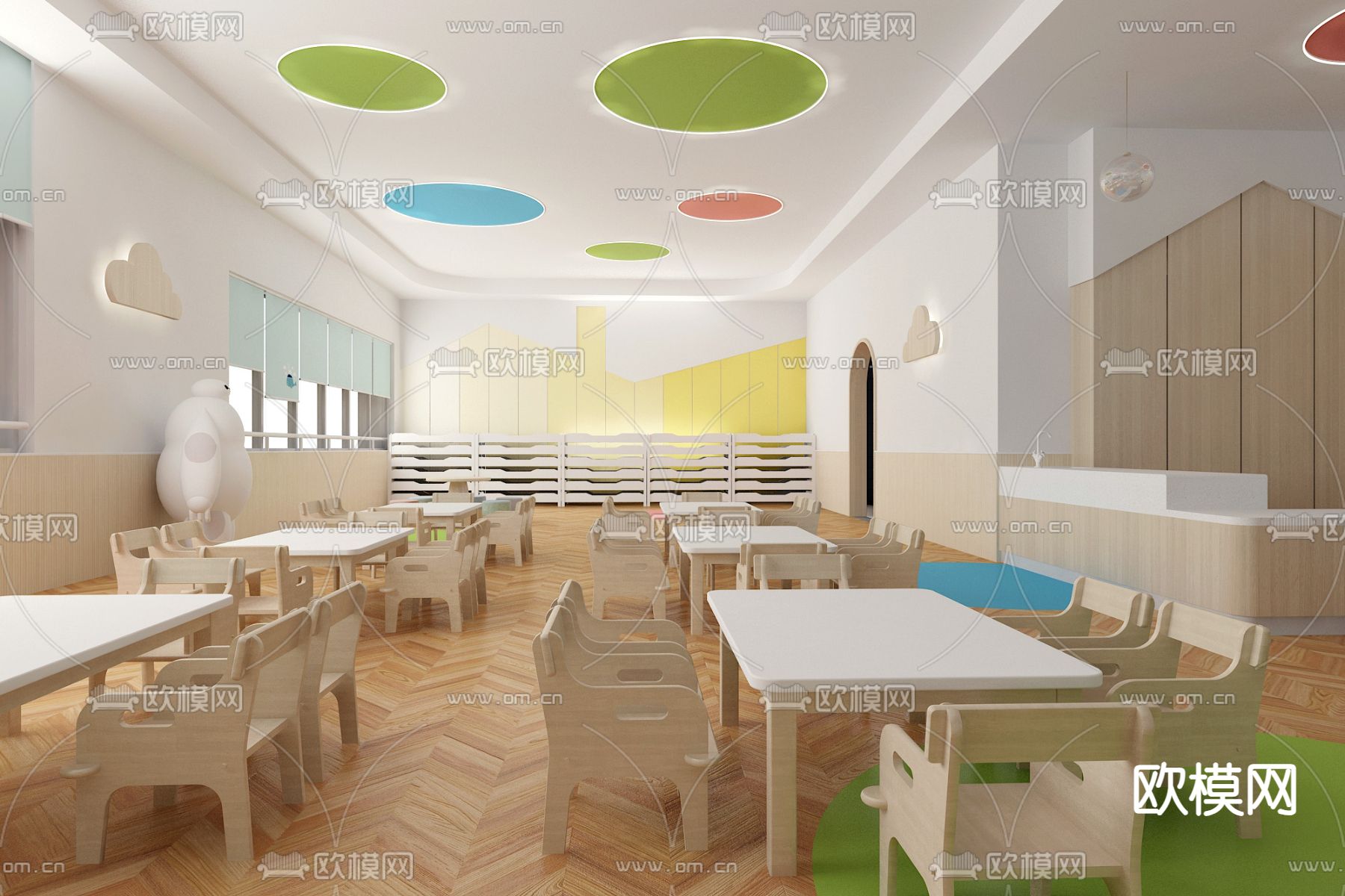 幼儿园 培训机构3d模型下载