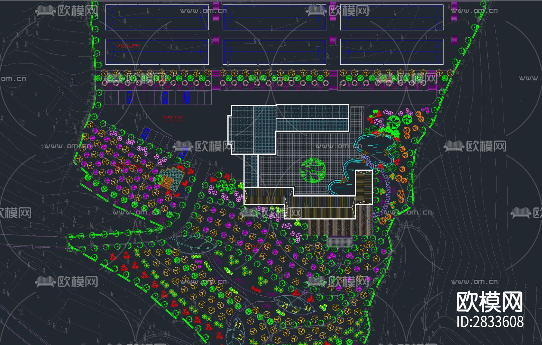 庄园（高级农家乐、度假村）方案设计cad施工图下载（渲染图2）