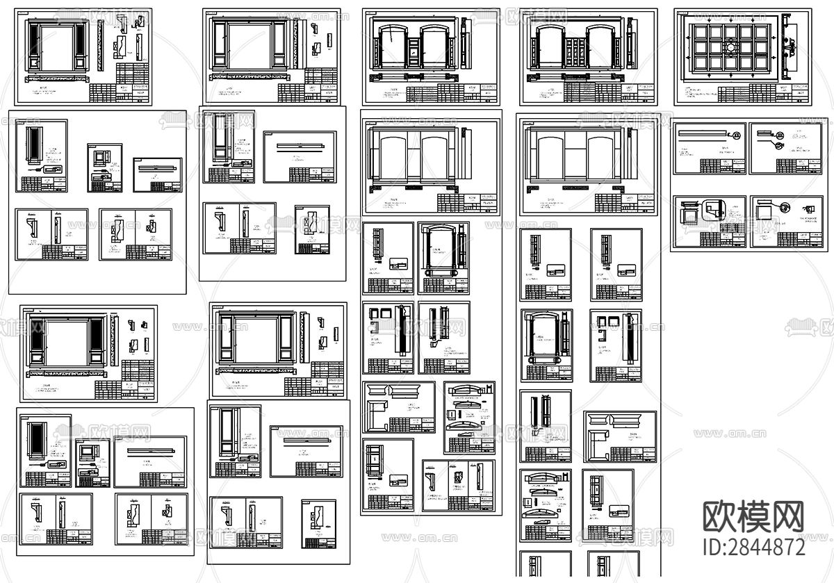 整木家居分解拆单CAD图库下载（渲染图1）