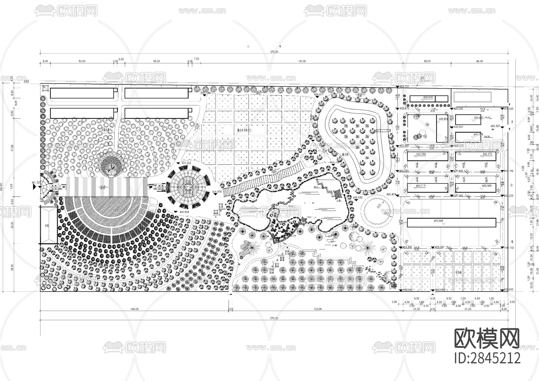 温泉度假村农庄农业果园方案规划图cad施工图下载（渲染图3）