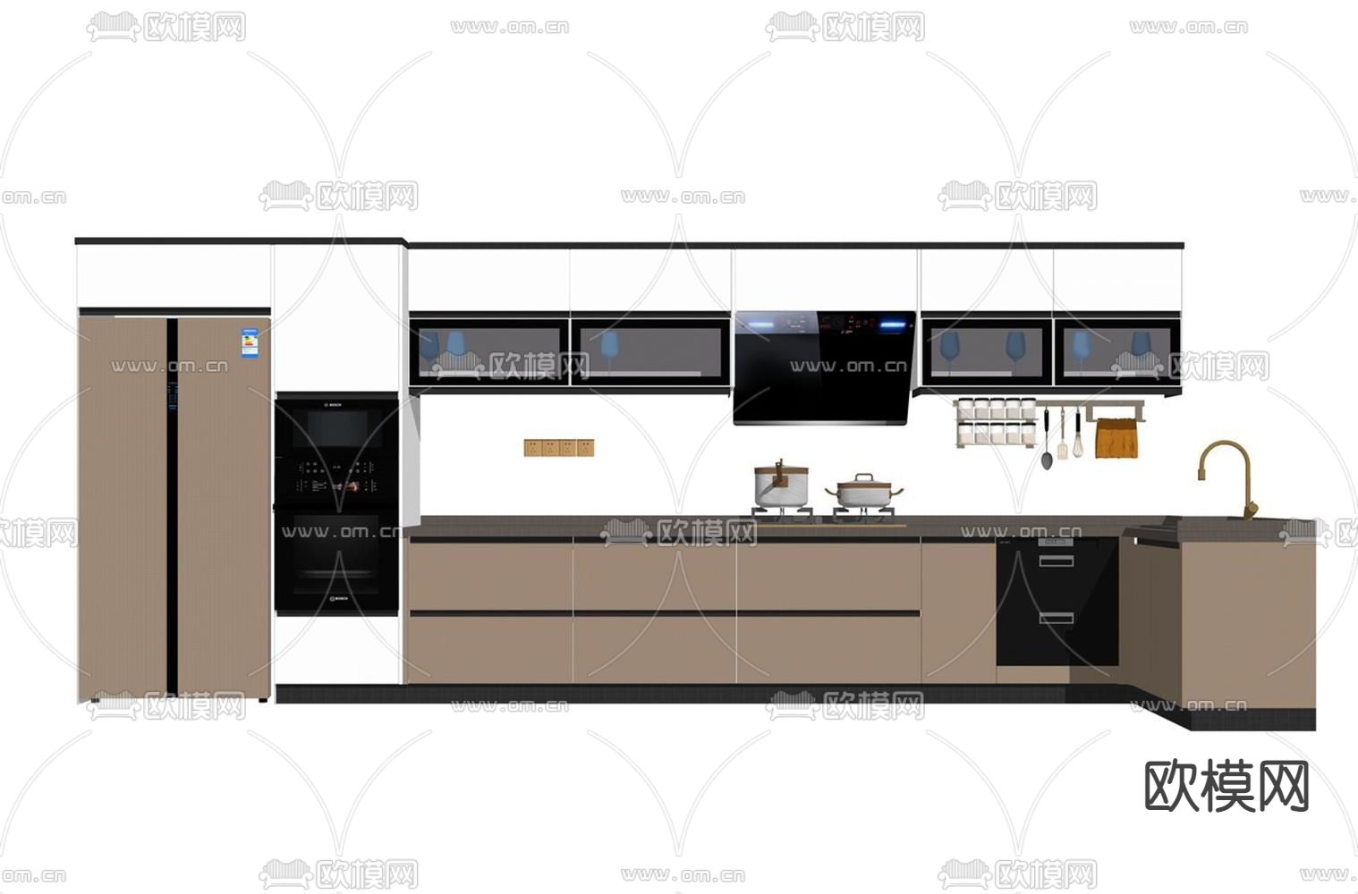 橱柜su模型下载