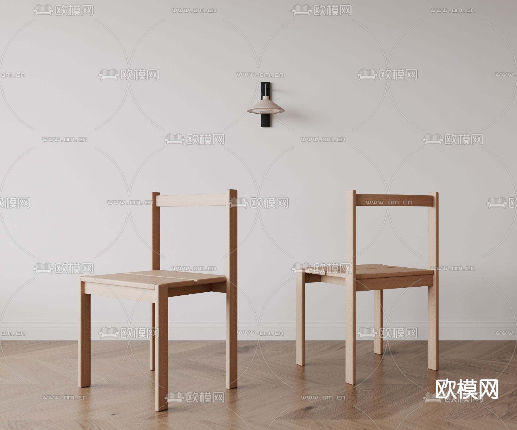侘寂椅子 餐椅3d模型下载