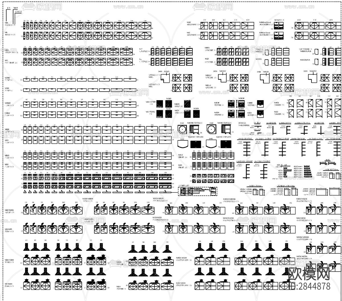 常用五金及厨房电器橱柜CAD施工图下载（渲染图3）