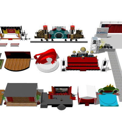  舞台 演讲会su模型 