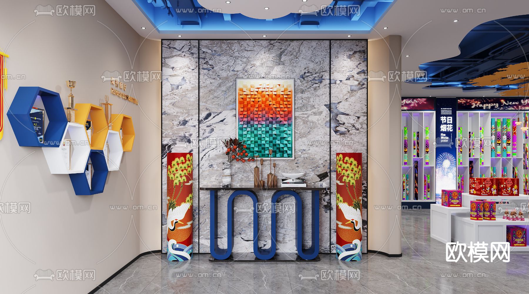 烟花专卖店3d模型下载（渲染图3）