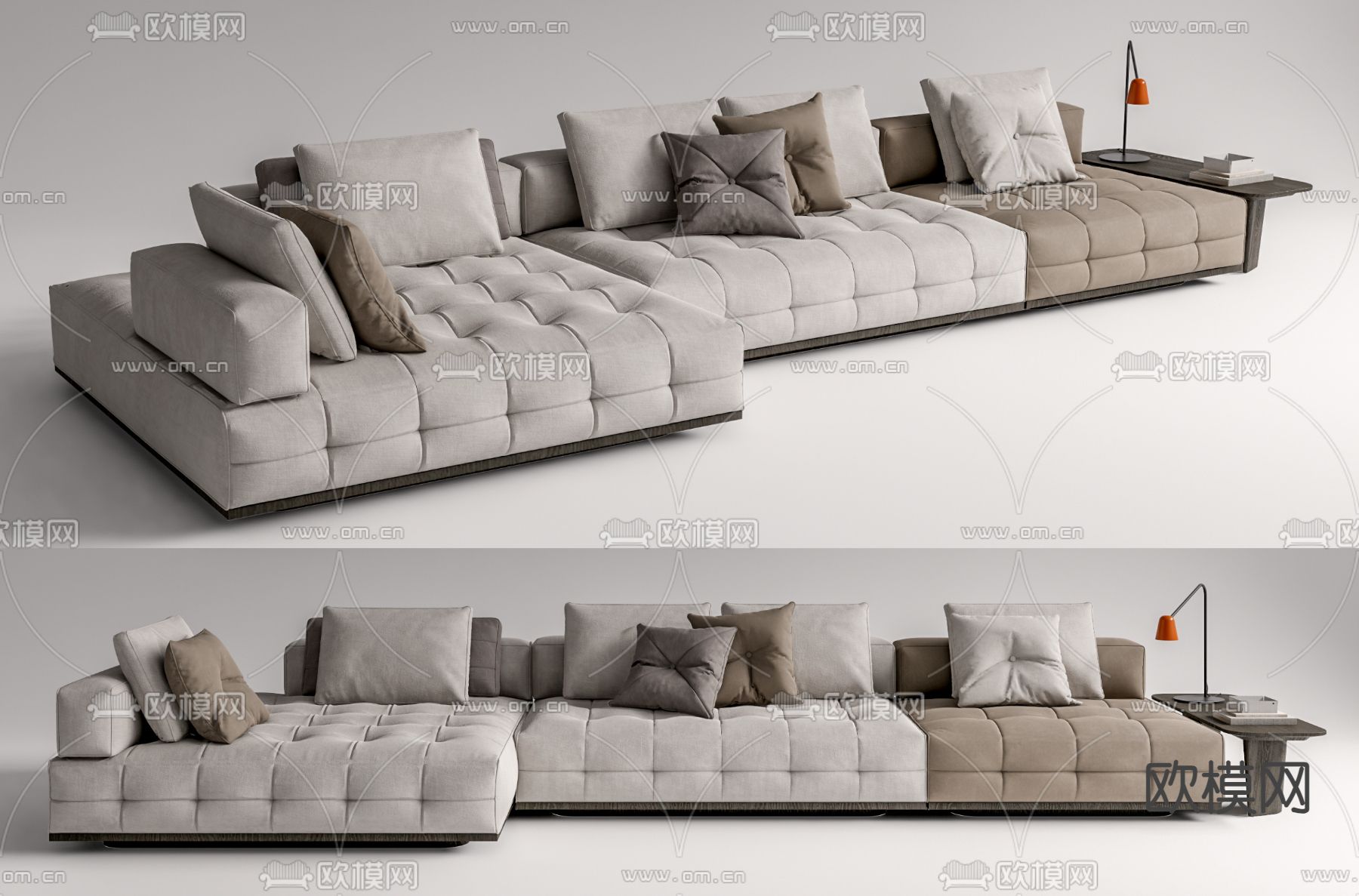 Minotti Lawrence 多人沙发 转角沙发3d模型下载