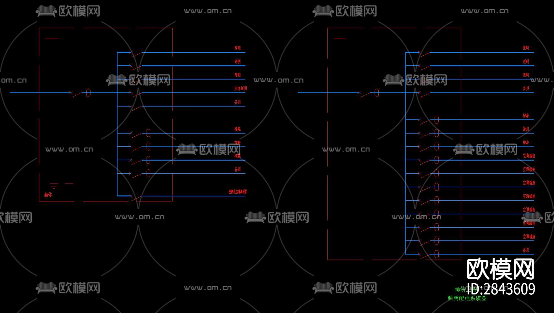 泵房配电电气设计CAD施工图下载（渲染图5）