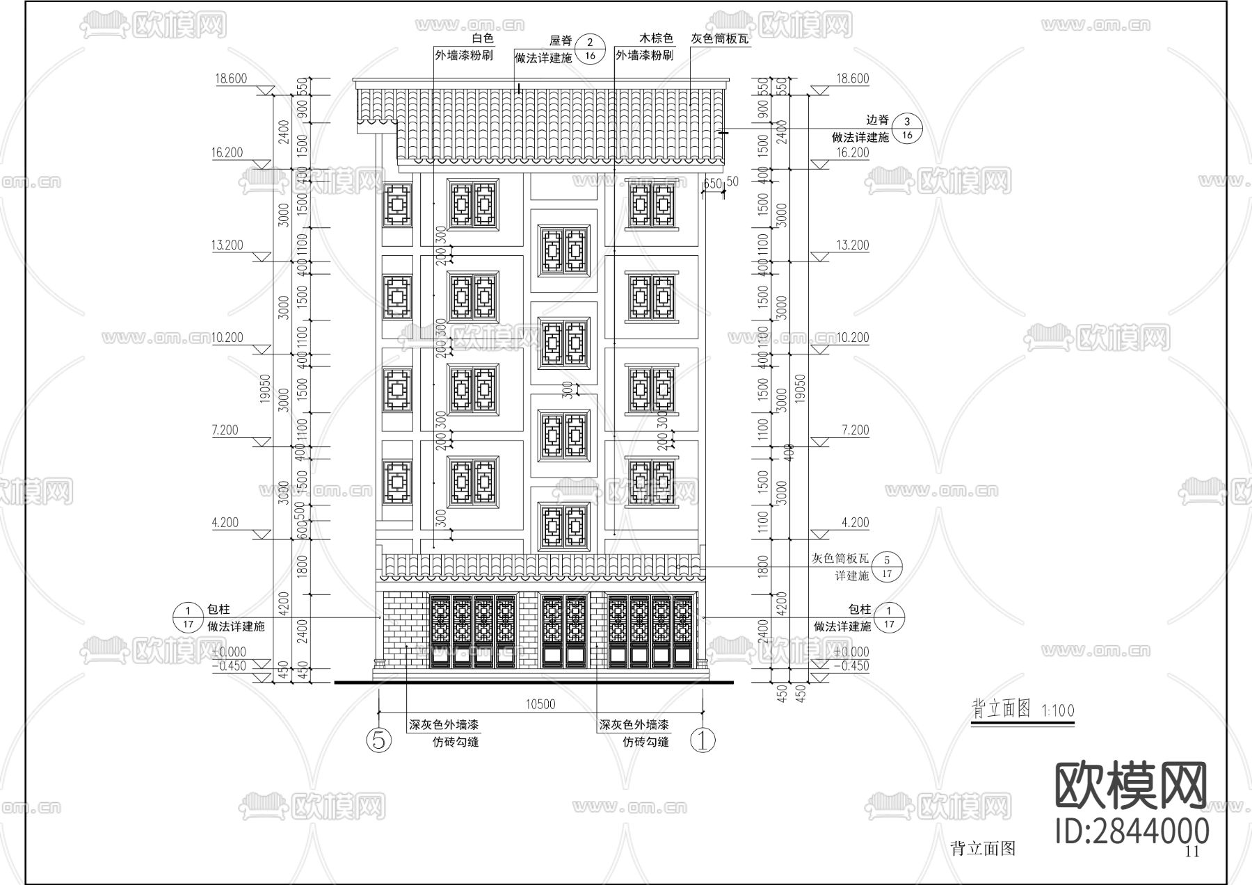白家坝室外管网 电气工程CAD施工图下载（渲染图6）