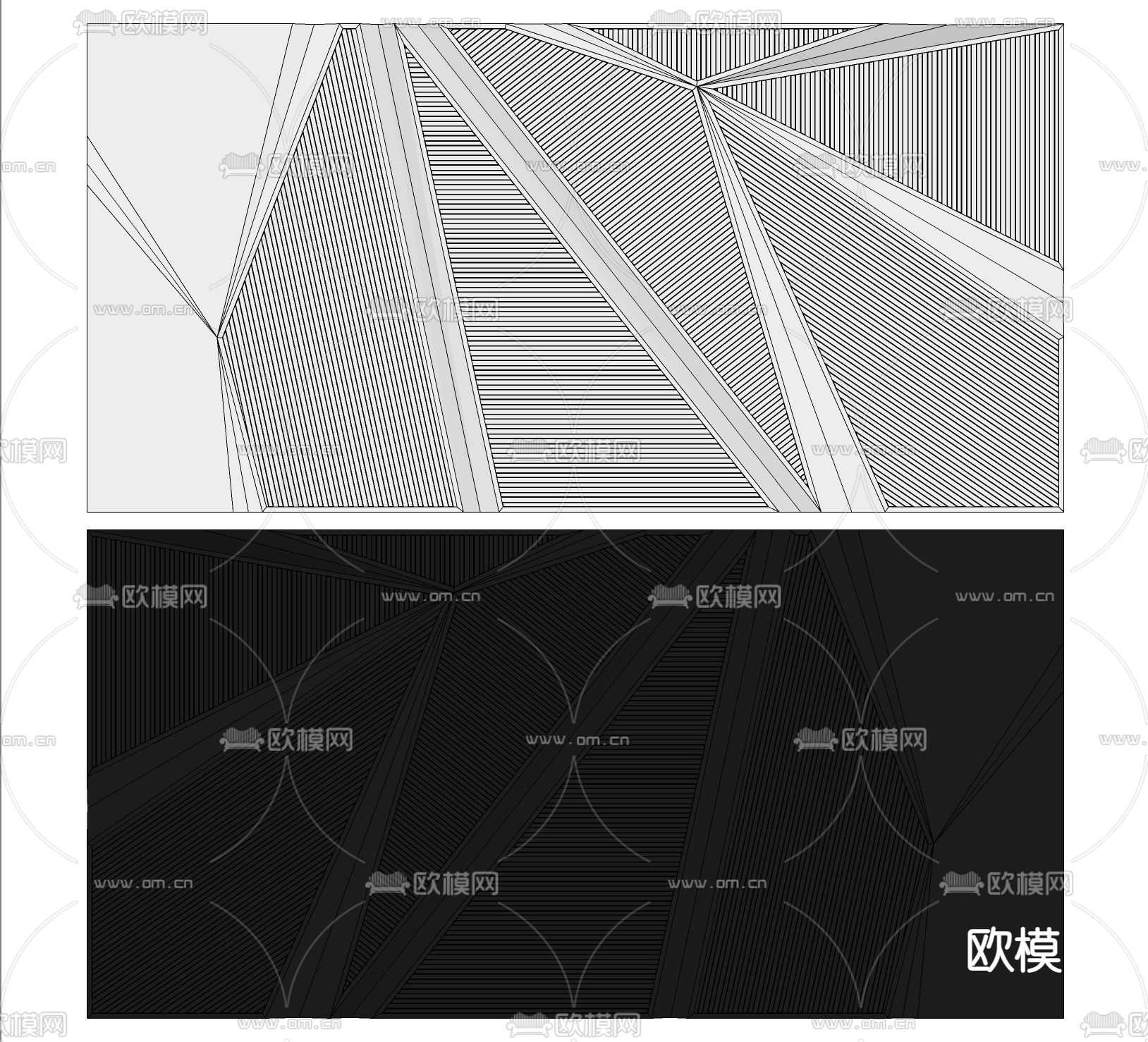 背景墙su模型下载（渲染图2）