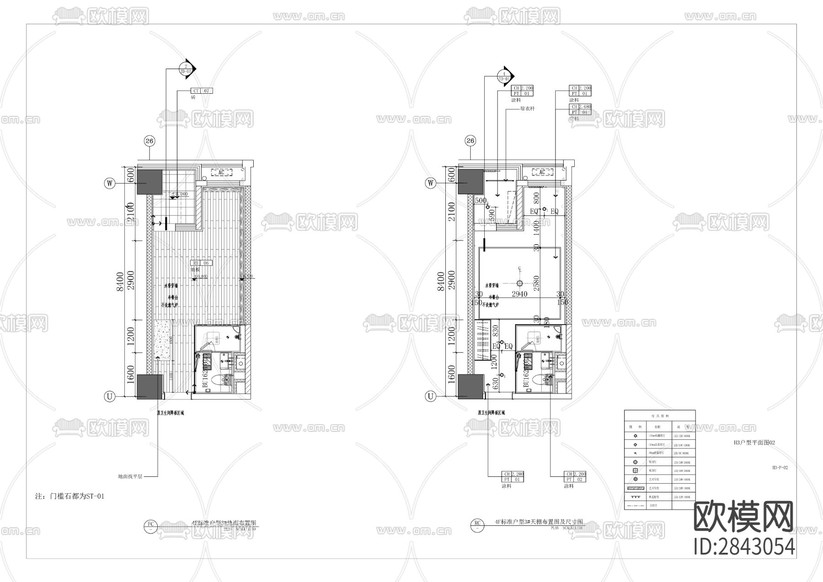 康莊美地項(xiàng)目改造裝修工程CAD施工圖下載(渲染圖2)