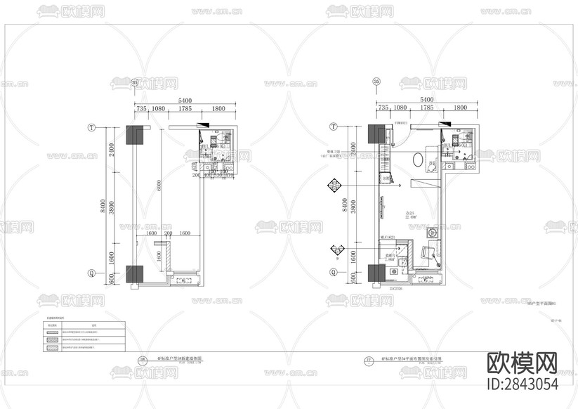 康莊美地項(xiàng)目改造裝修工程CAD施工圖下載(渲染圖1)