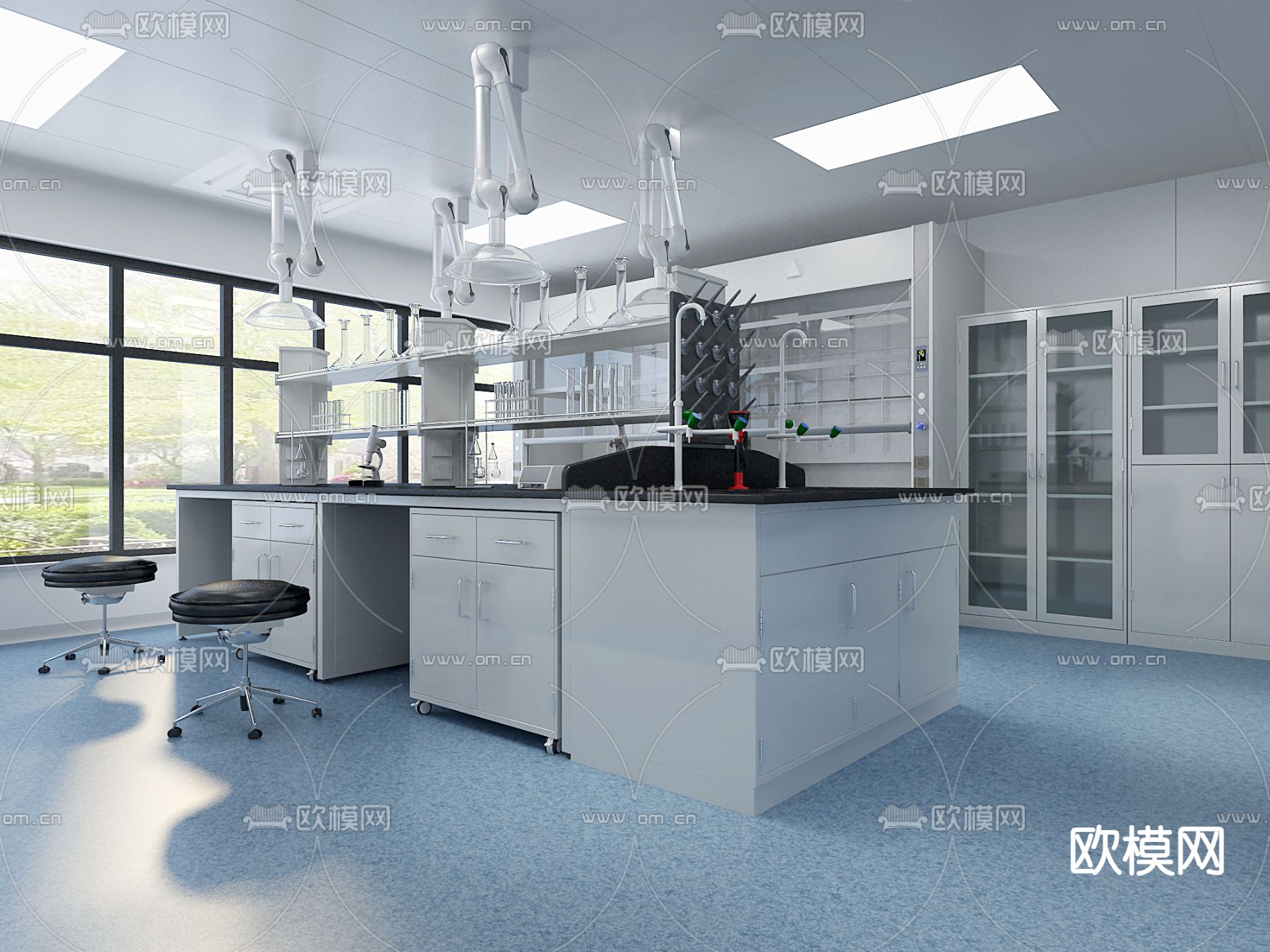 现代实验室3d模型下载
