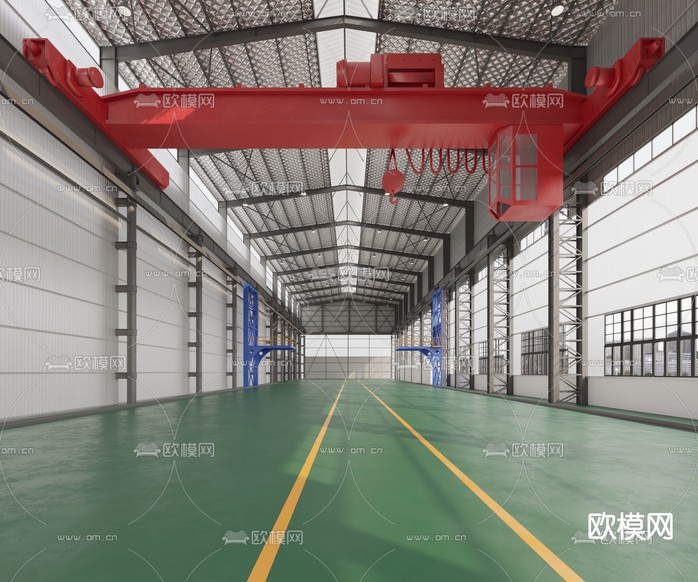 工厂 车间3d模型下载(渲染图1)
