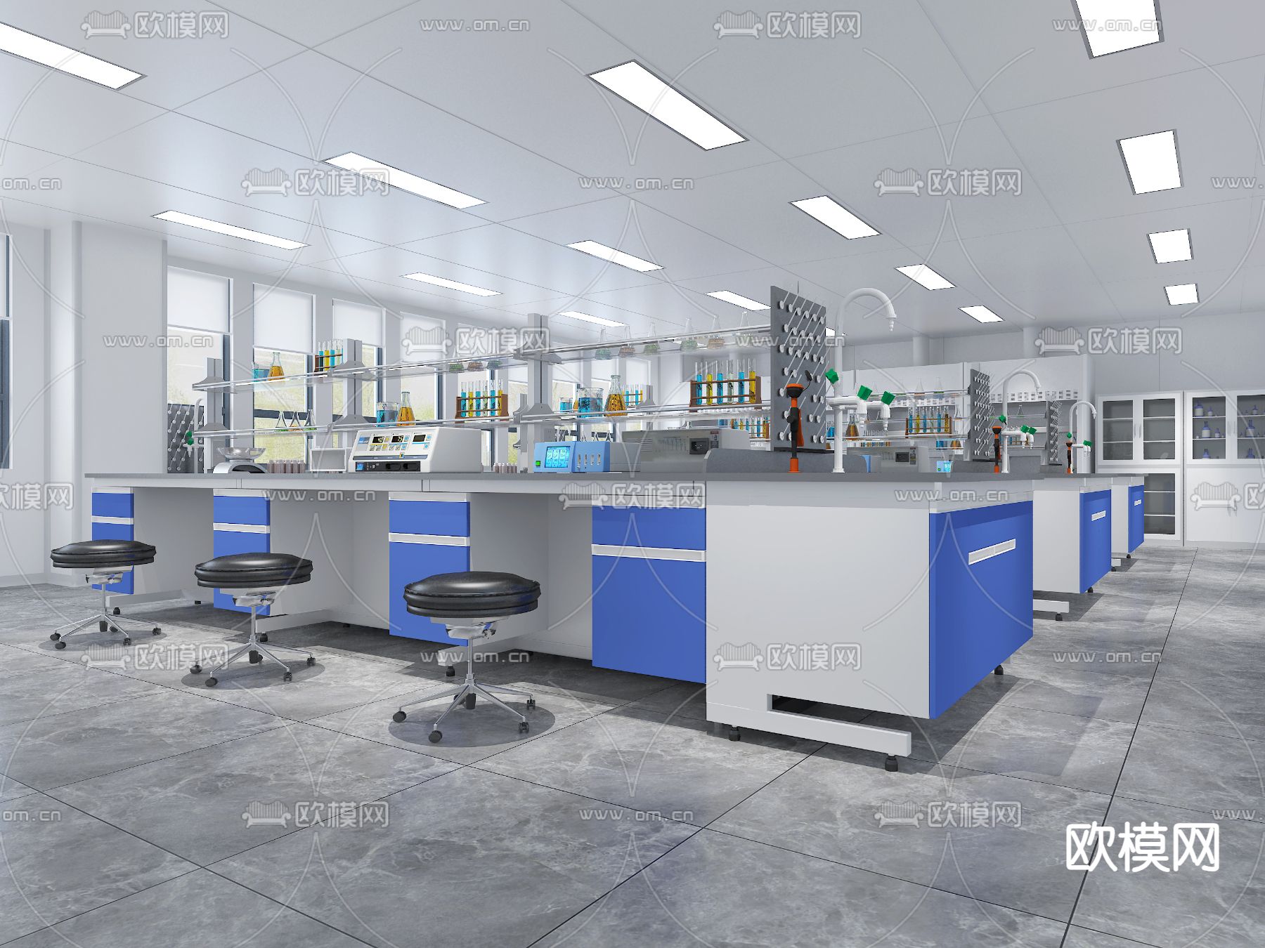 现代实验室3d模型下载