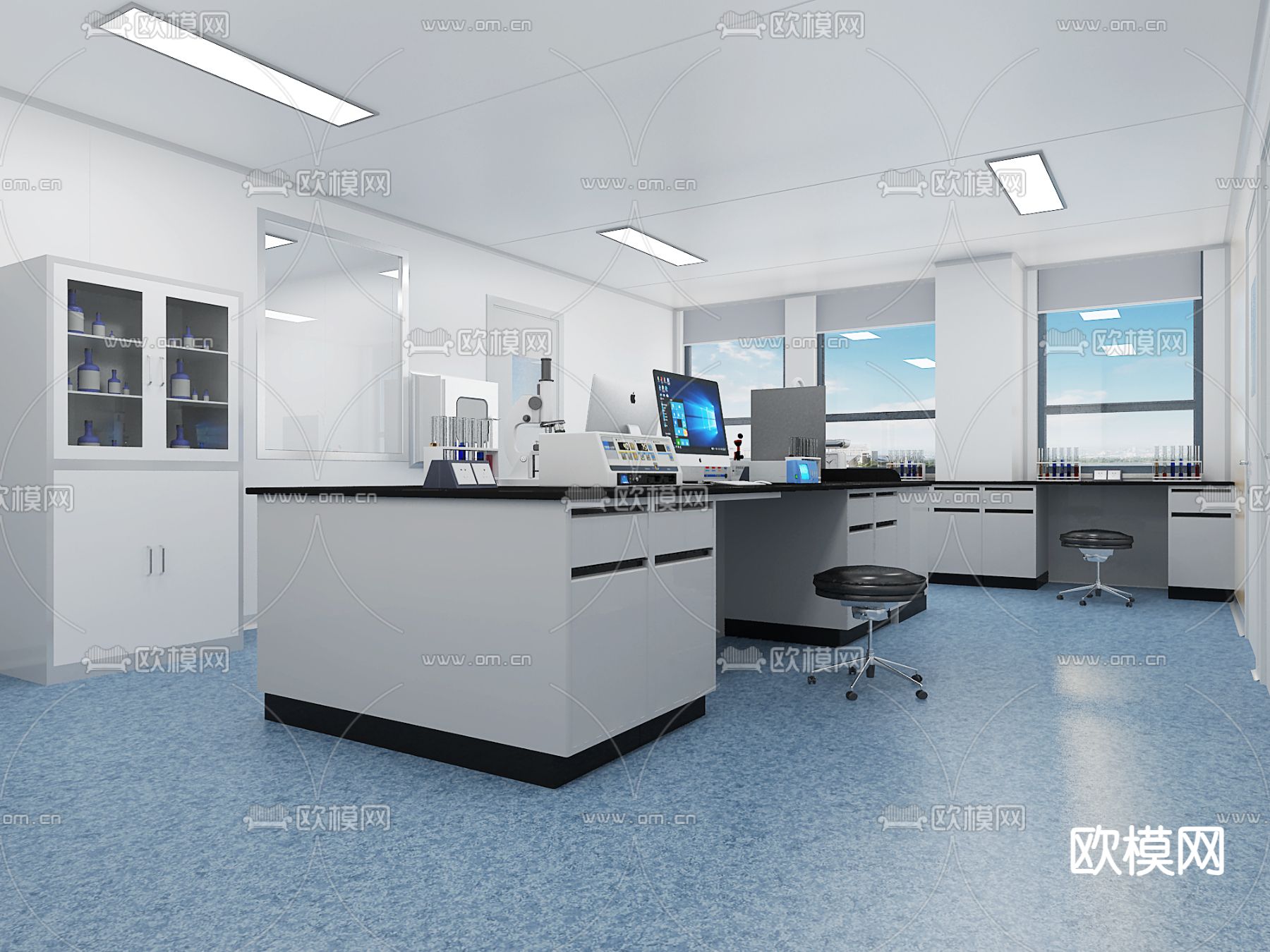 现代实验室3d模型下载