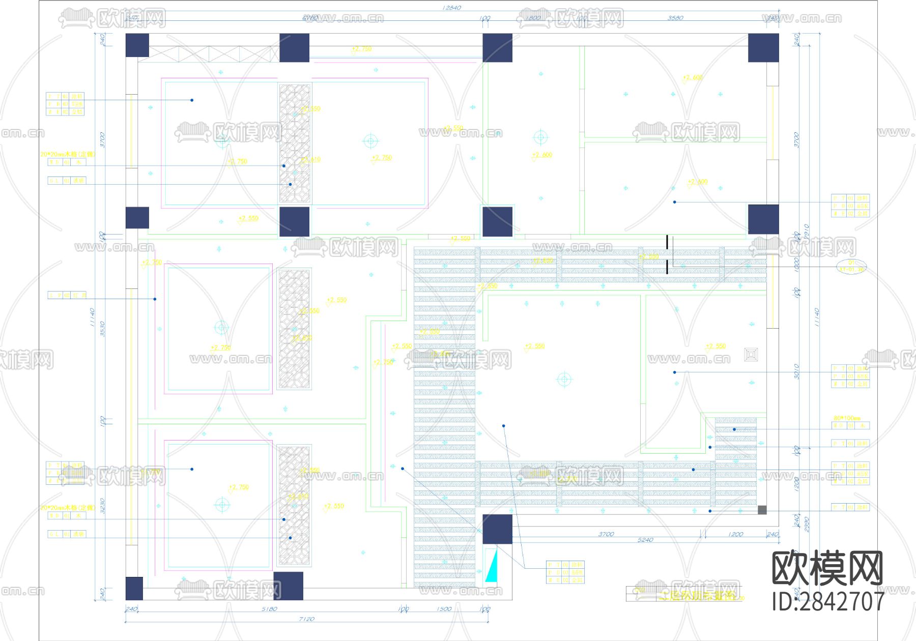 漱芳斋民宿CAD施工图下载（渲染图4）