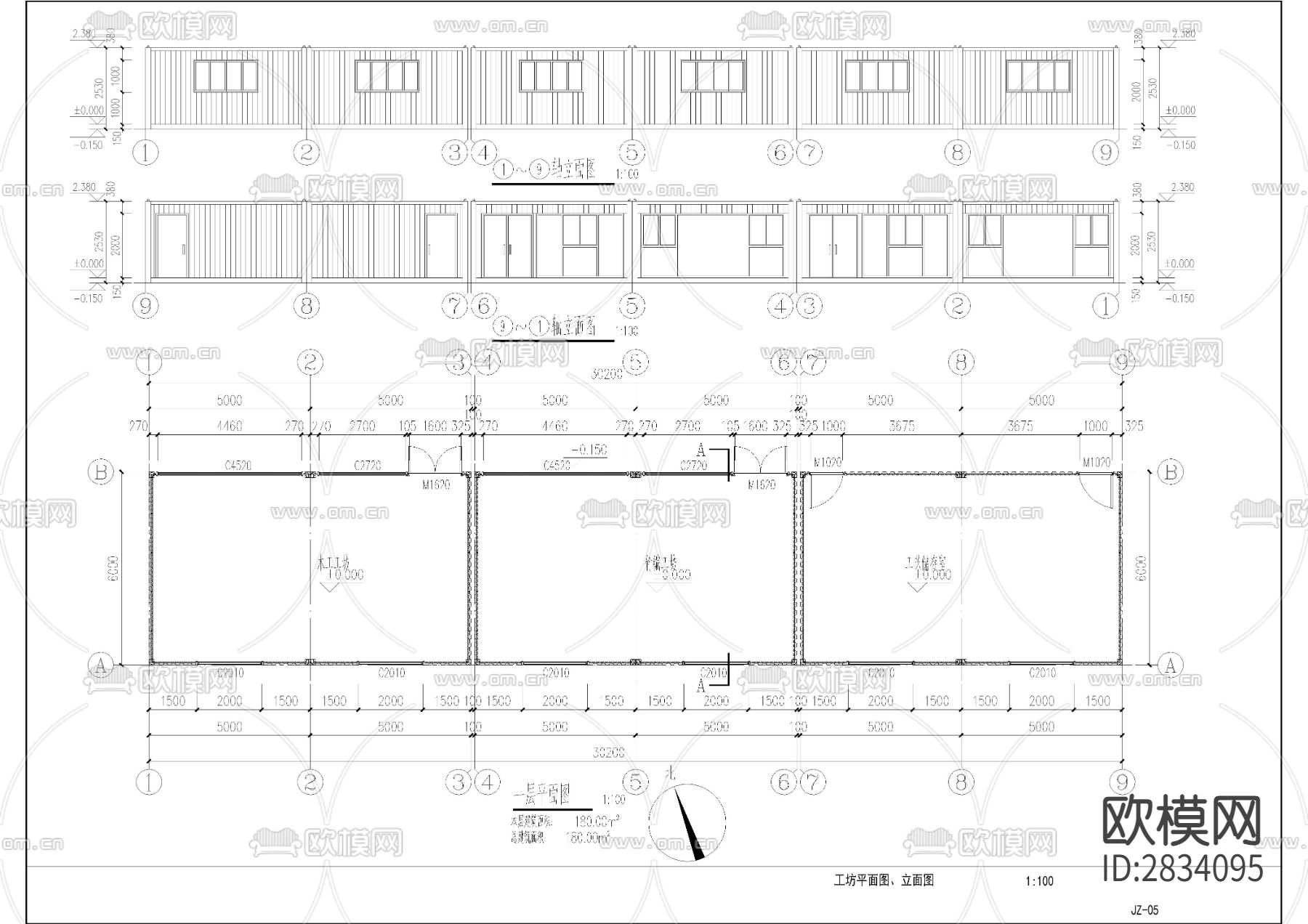 集装箱尺寸及集装箱改造商铺cad大样图下载（渲染图7）