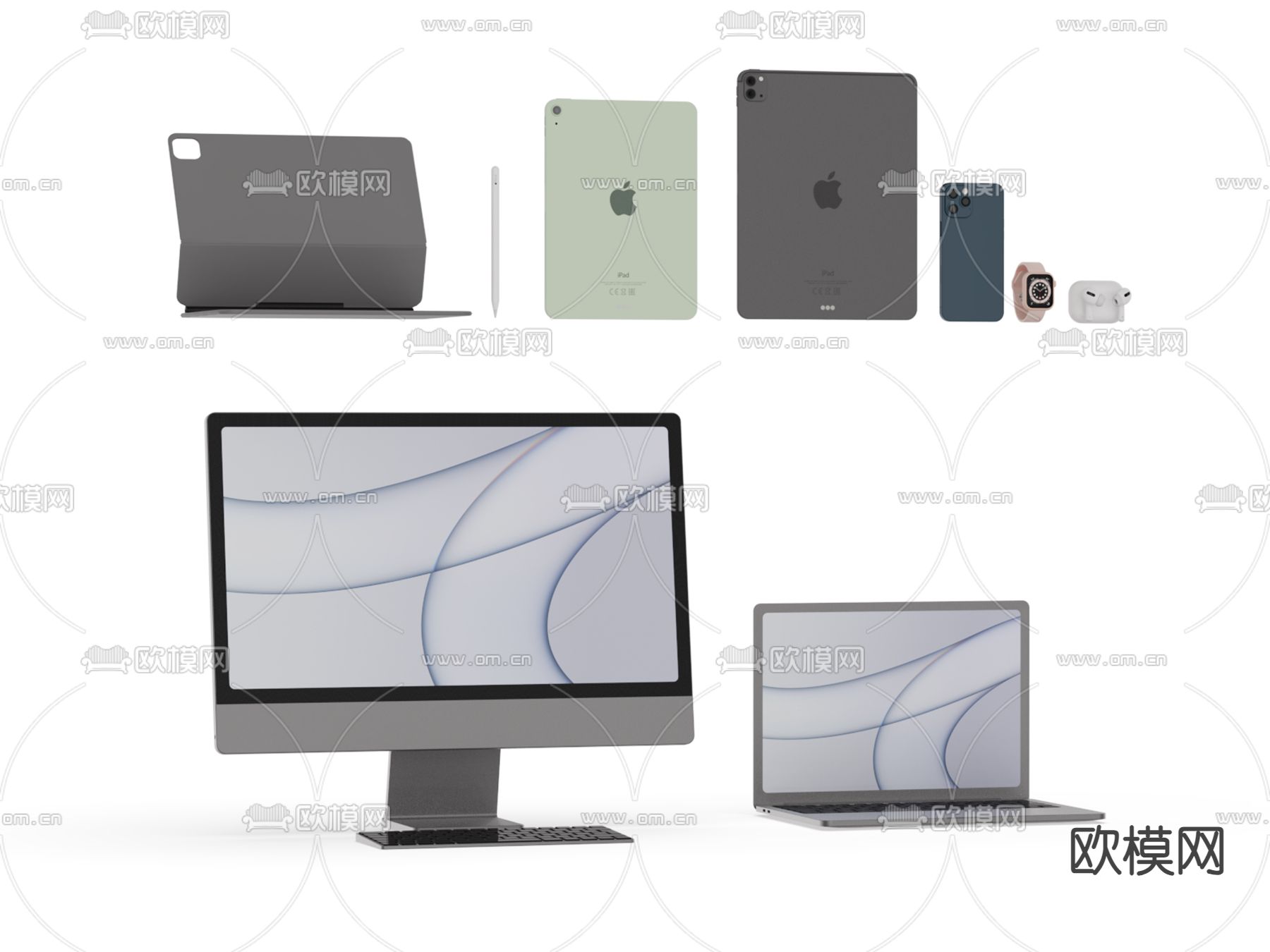 苹果电脑su模型下载（渲染图2）