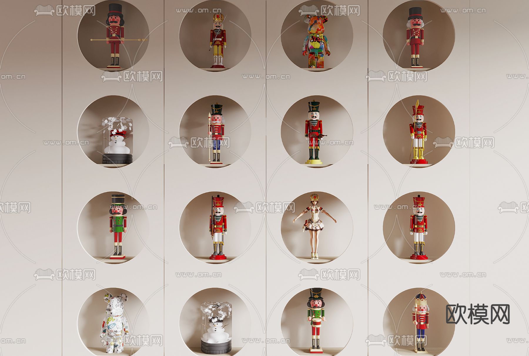 现代玩偶 玩具su模型下载（渲染图1）