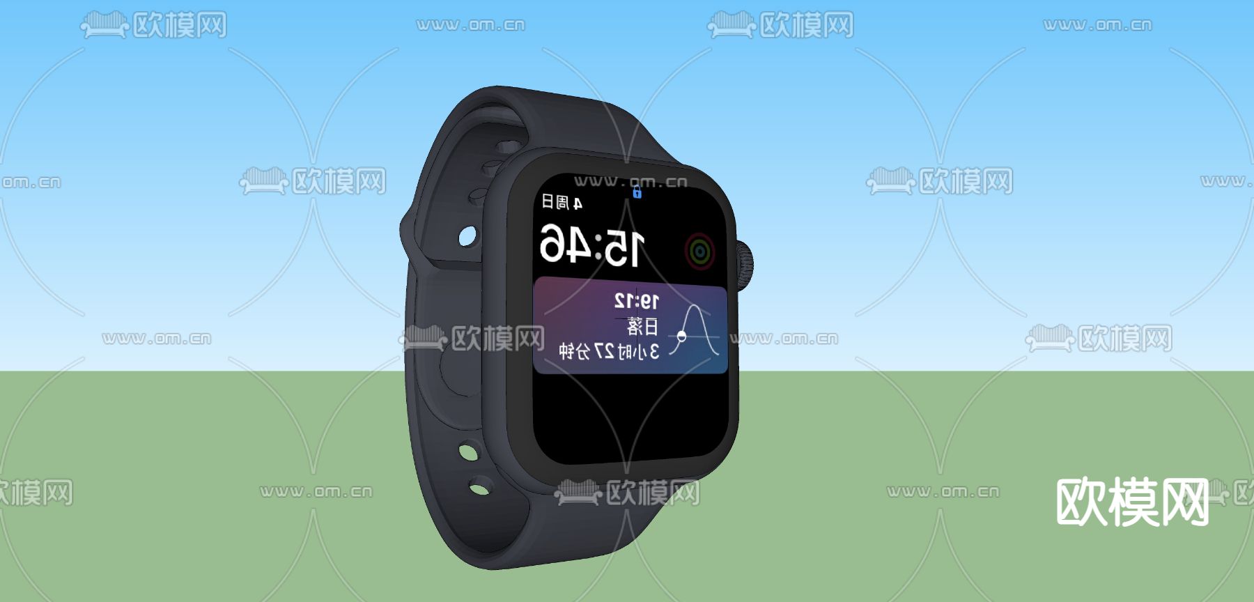 智能手表su模型下载（渲染图2）