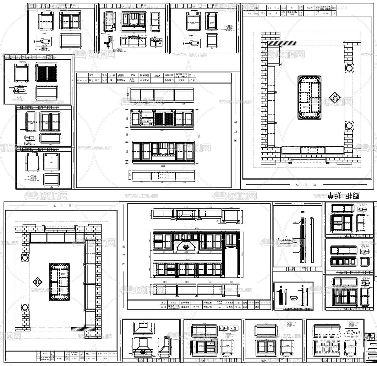 整木固装过道垭口深化CAD施工图下载（渲染图4）