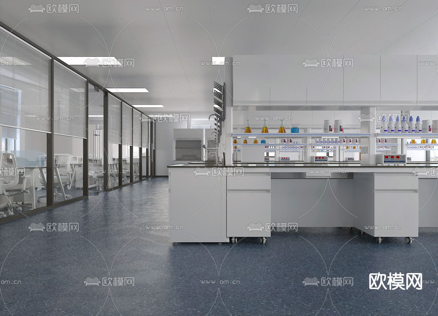 现代实验室3d模型下载