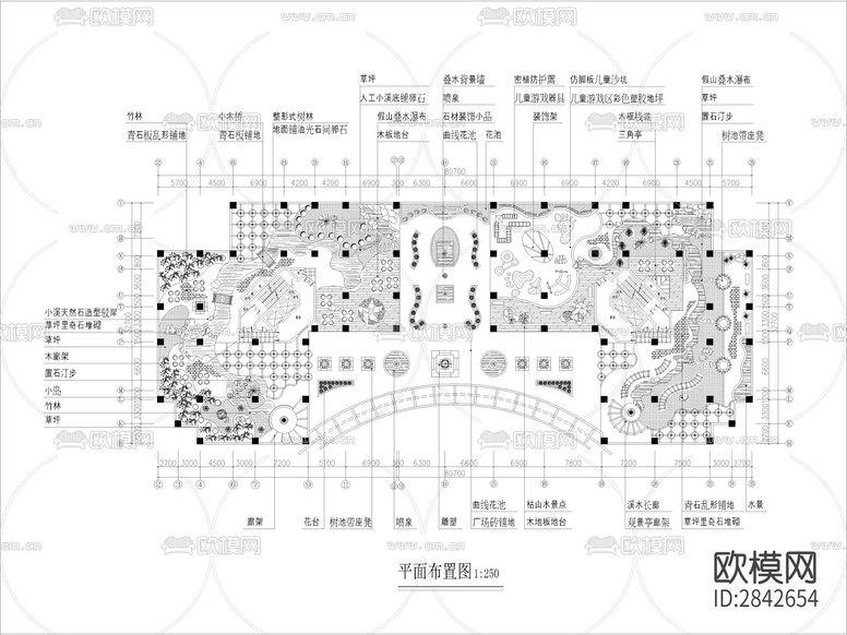 屋頂花園CAD施工圖下載
