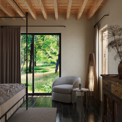  侘寂风民宿su模型 