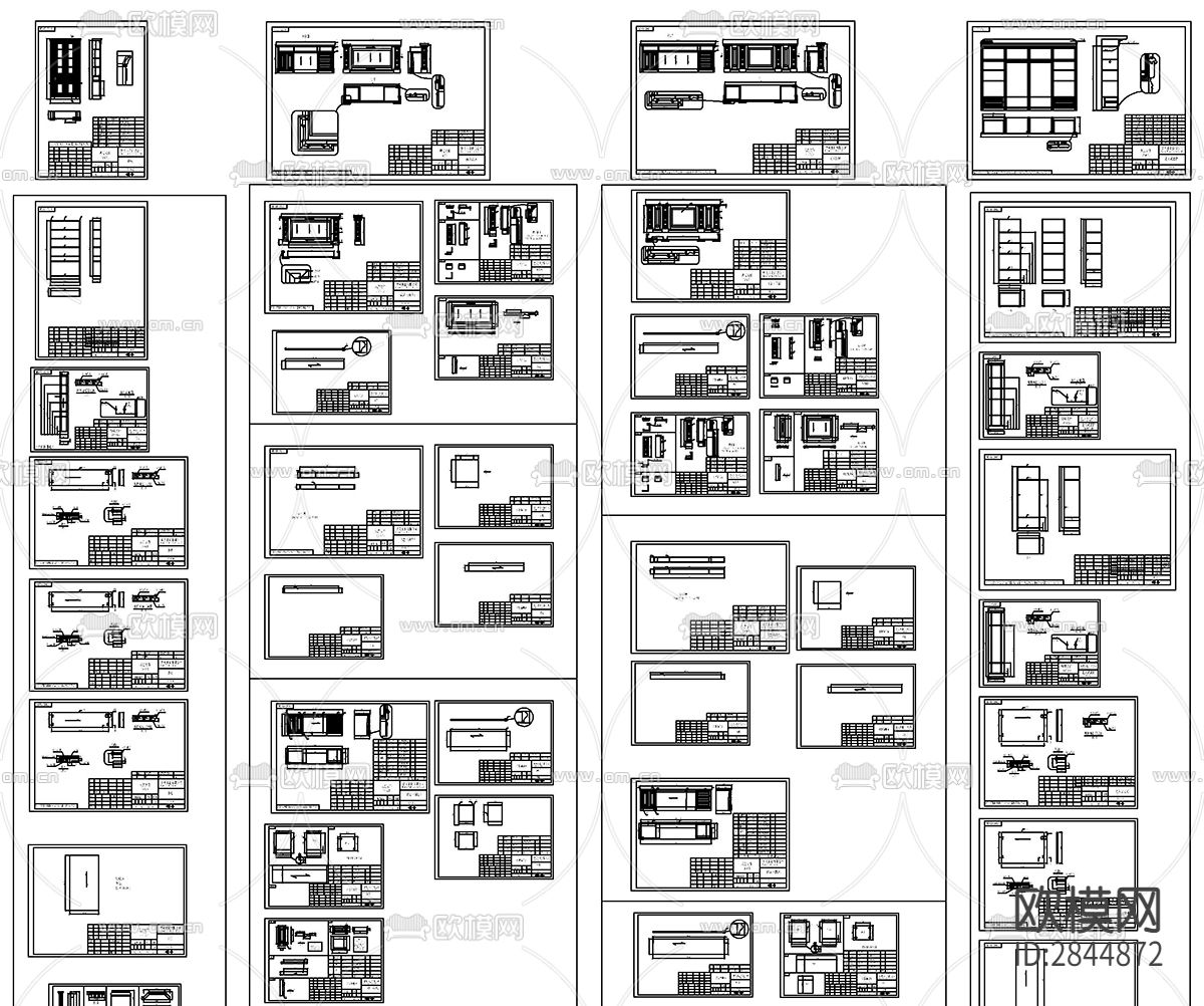 整木家居分解拆单CAD图库下载（渲染图3）
