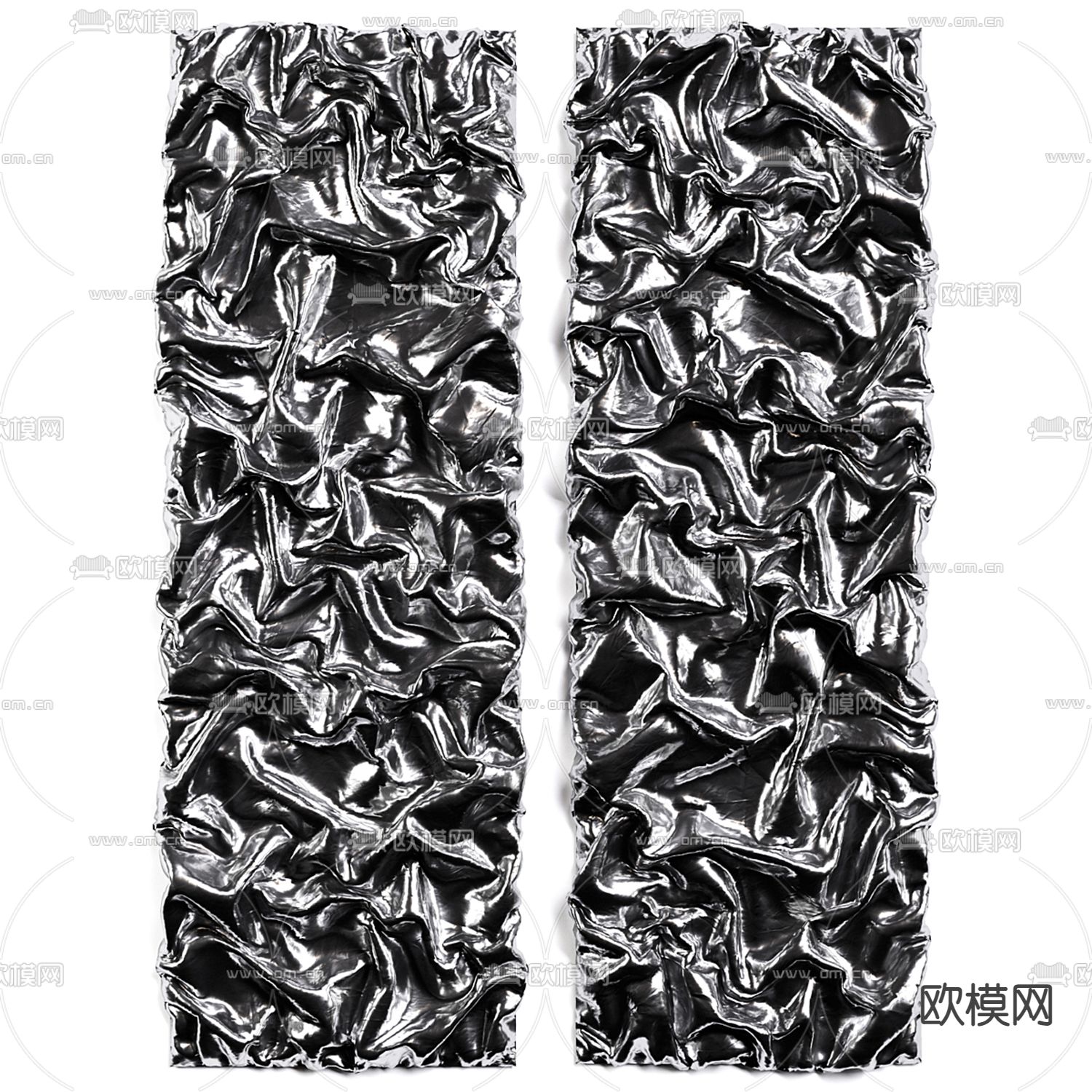 波纹墙饰 挂板su模型下载（渲染图1）