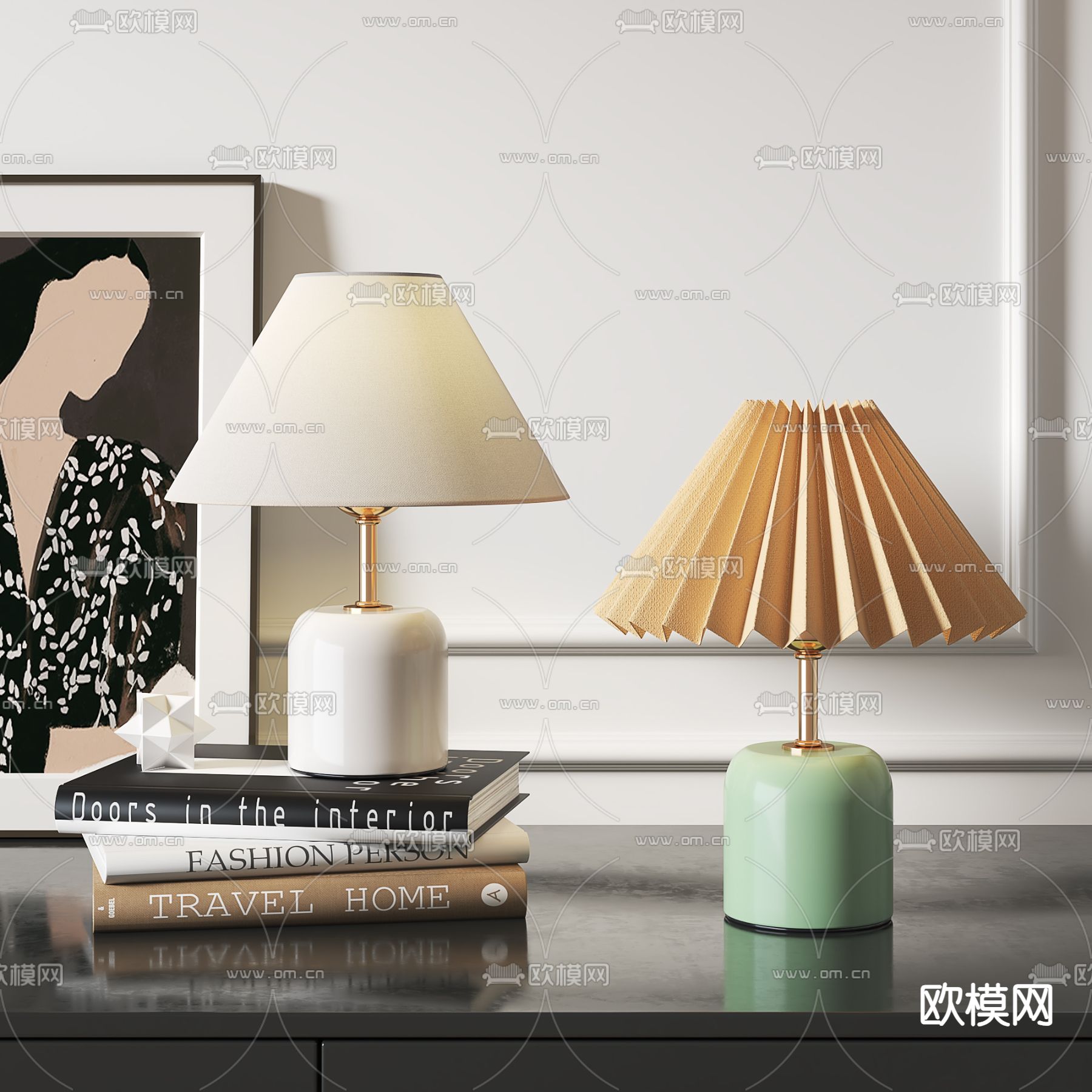 轻奢台灯su模型下载