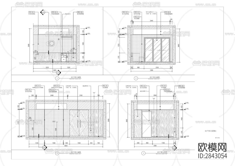 康莊美地項(xiàng)目改造裝修工程CAD施工圖下載(渲染圖6)