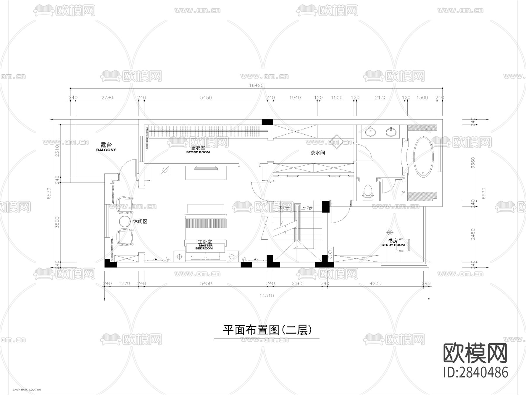 别墅cad施工图下载（渲染图2）