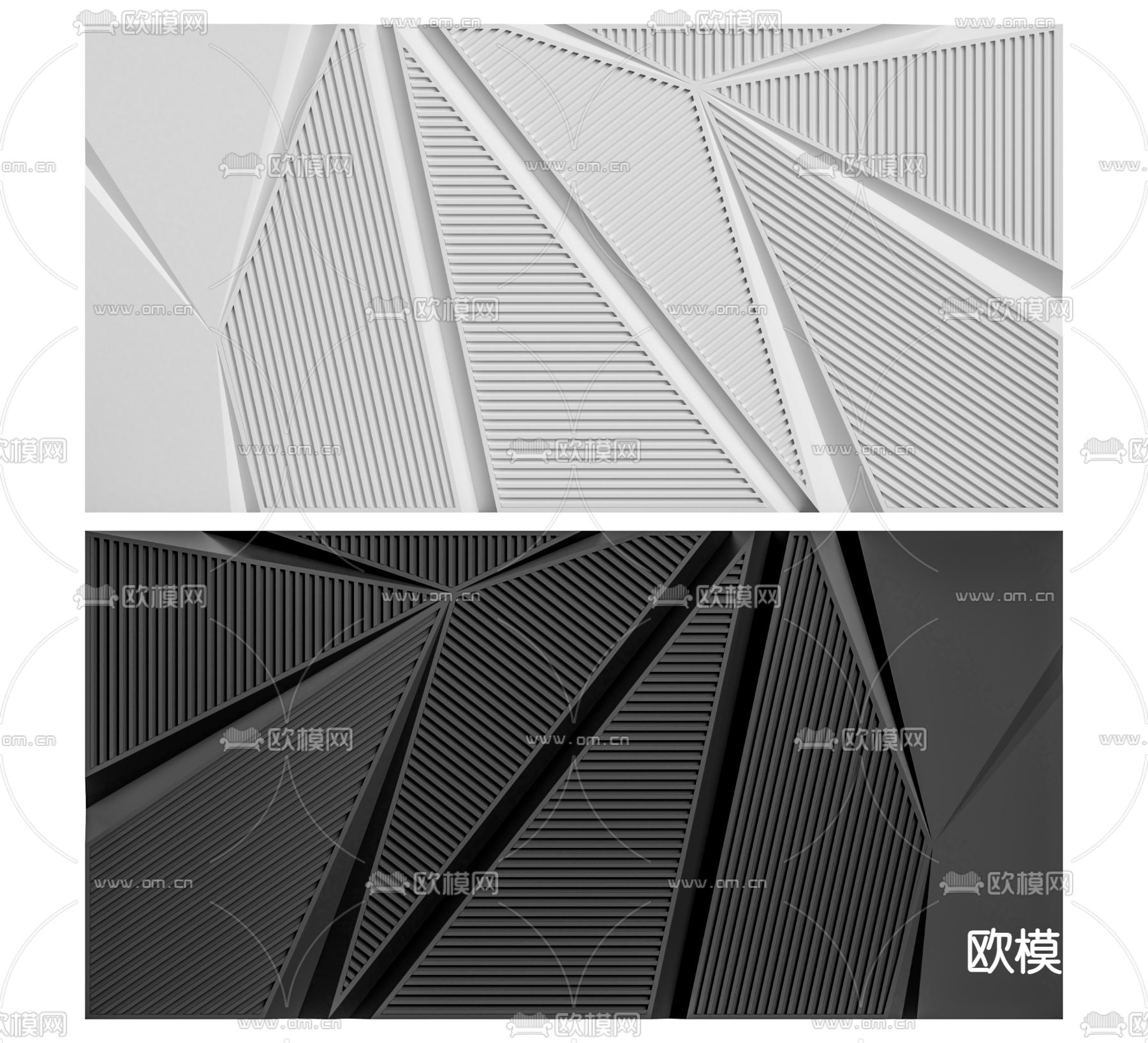 背景墙su模型下载（渲染图1）