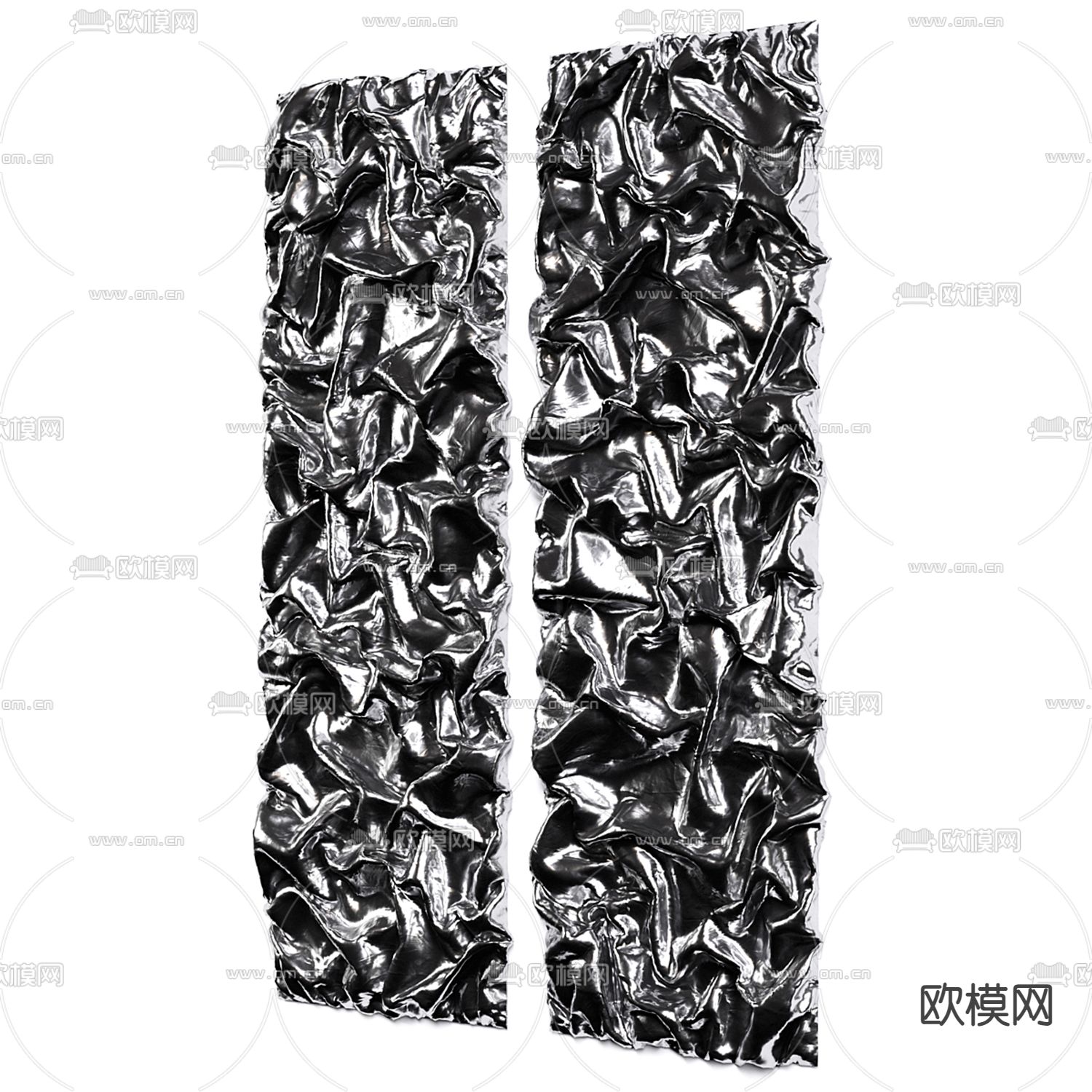 波纹墙饰 挂板su模型下载（渲染图2）