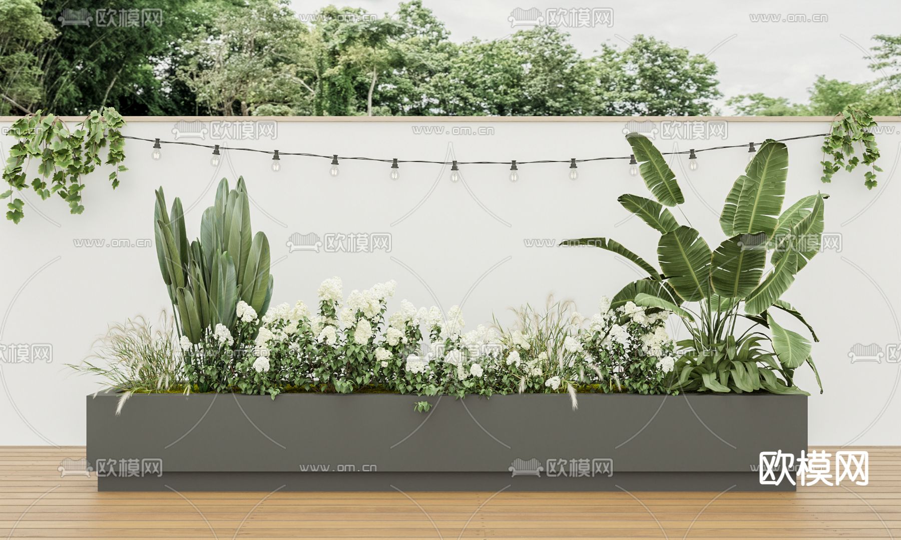 花池 花坛 花箱3d模型下载