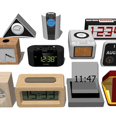  时钟 闹钟su模型 