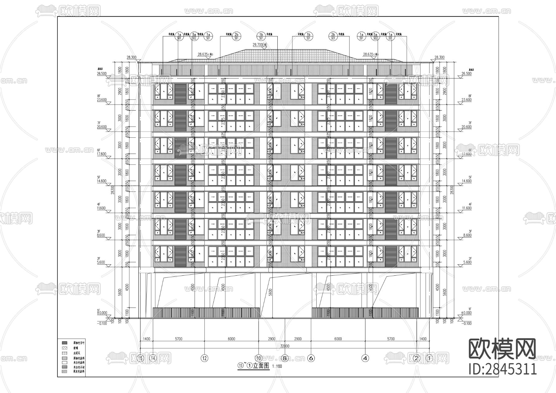 天地源·玖玺香都项目cad施工图下载（渲染图2）