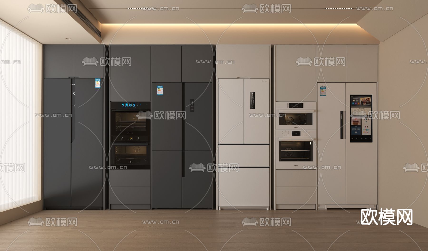 智能冰箱 双门冰箱3d模型下载